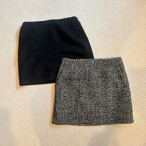 Uniqlo Black and Gray Mini Skirt Set